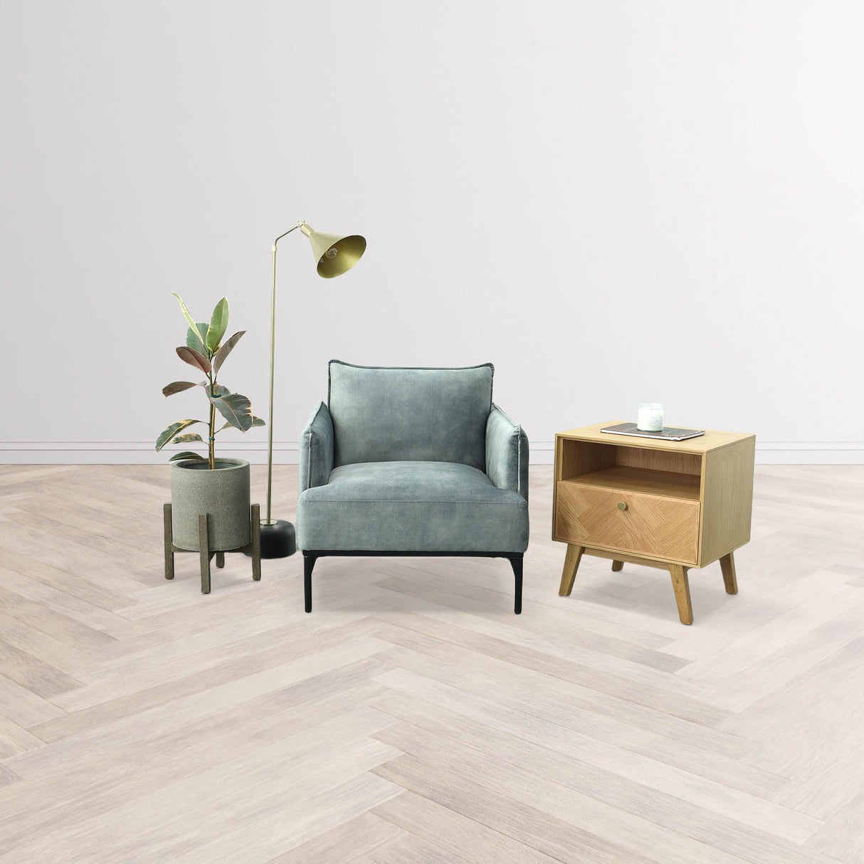 LH Home Patio Round Standing Pot Small - Brown Stone