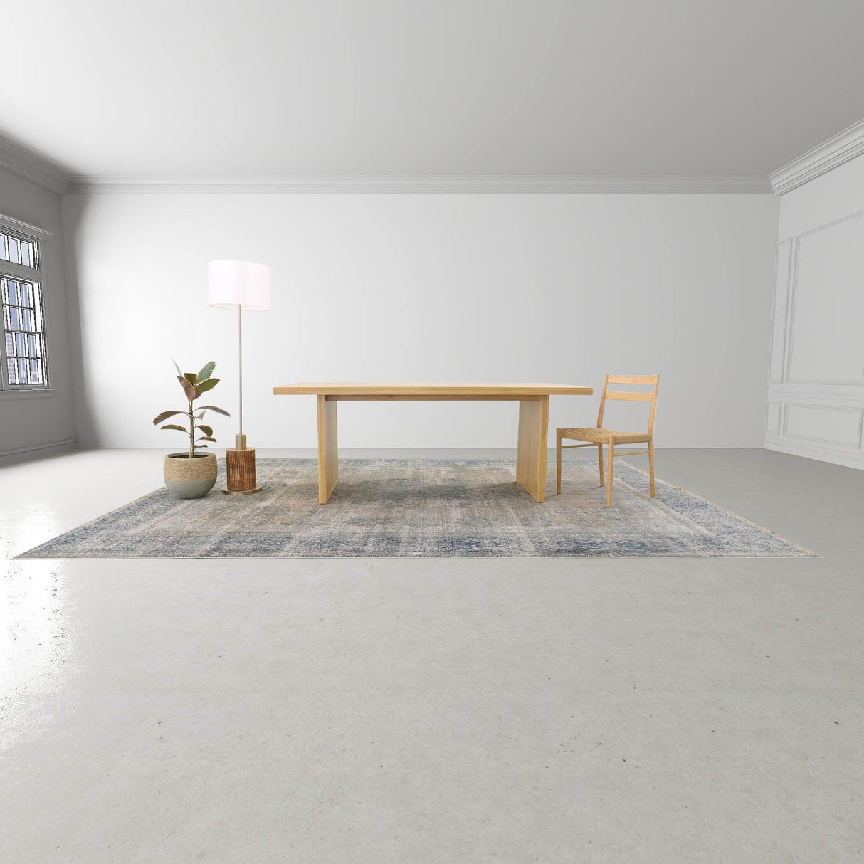 LH Home Nature Mixed Grass and Concrete Pot