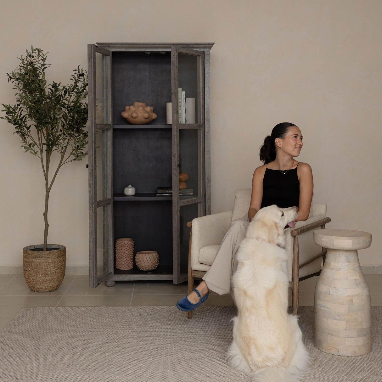 LH Home Nature Grass and Concrete Pot