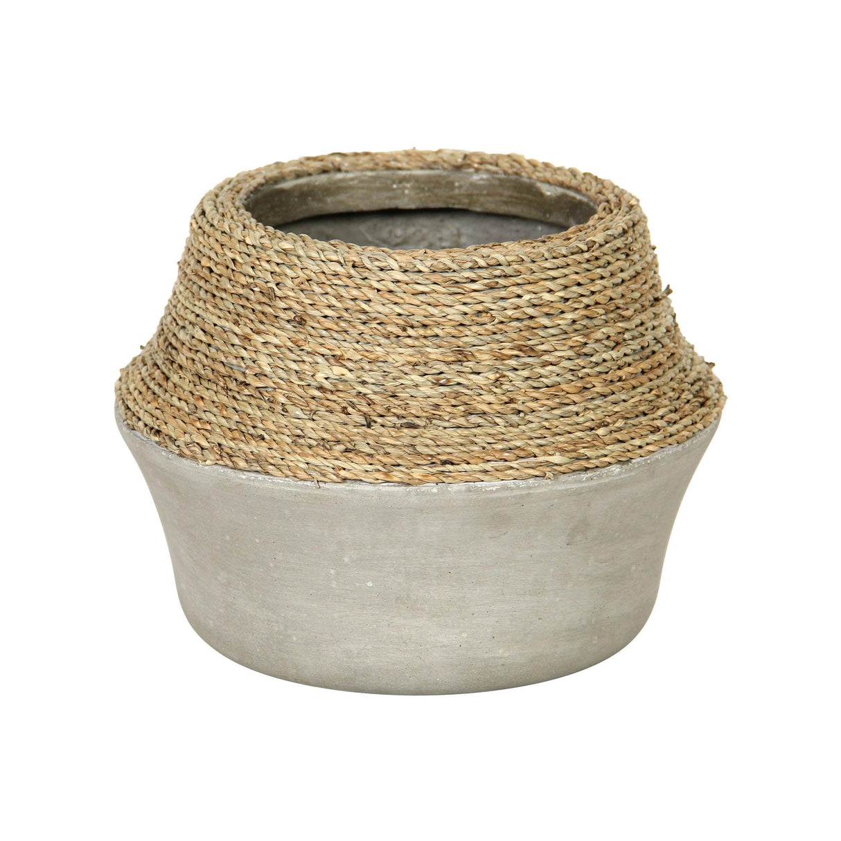 LH Home Nature Milk Jug Grass and Concrete Pot