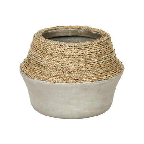 LH Home Nature Milk Jug Grass and Concrete Pot