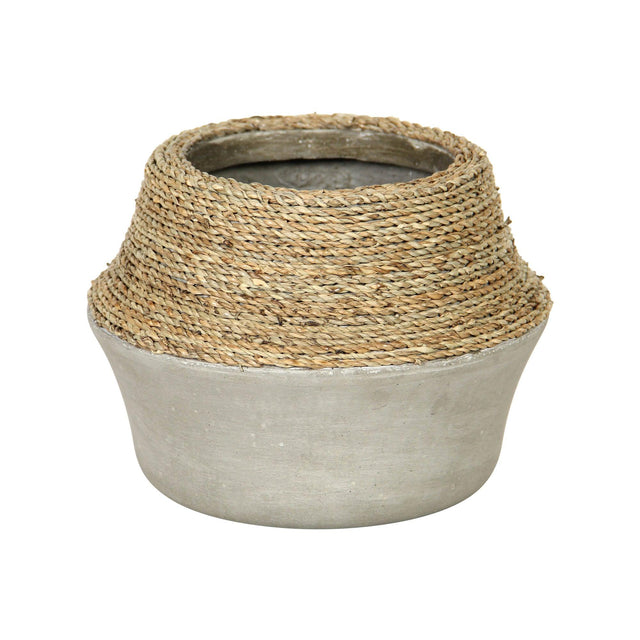 LH Home Nature Milk Jug Grass and Concrete Pot