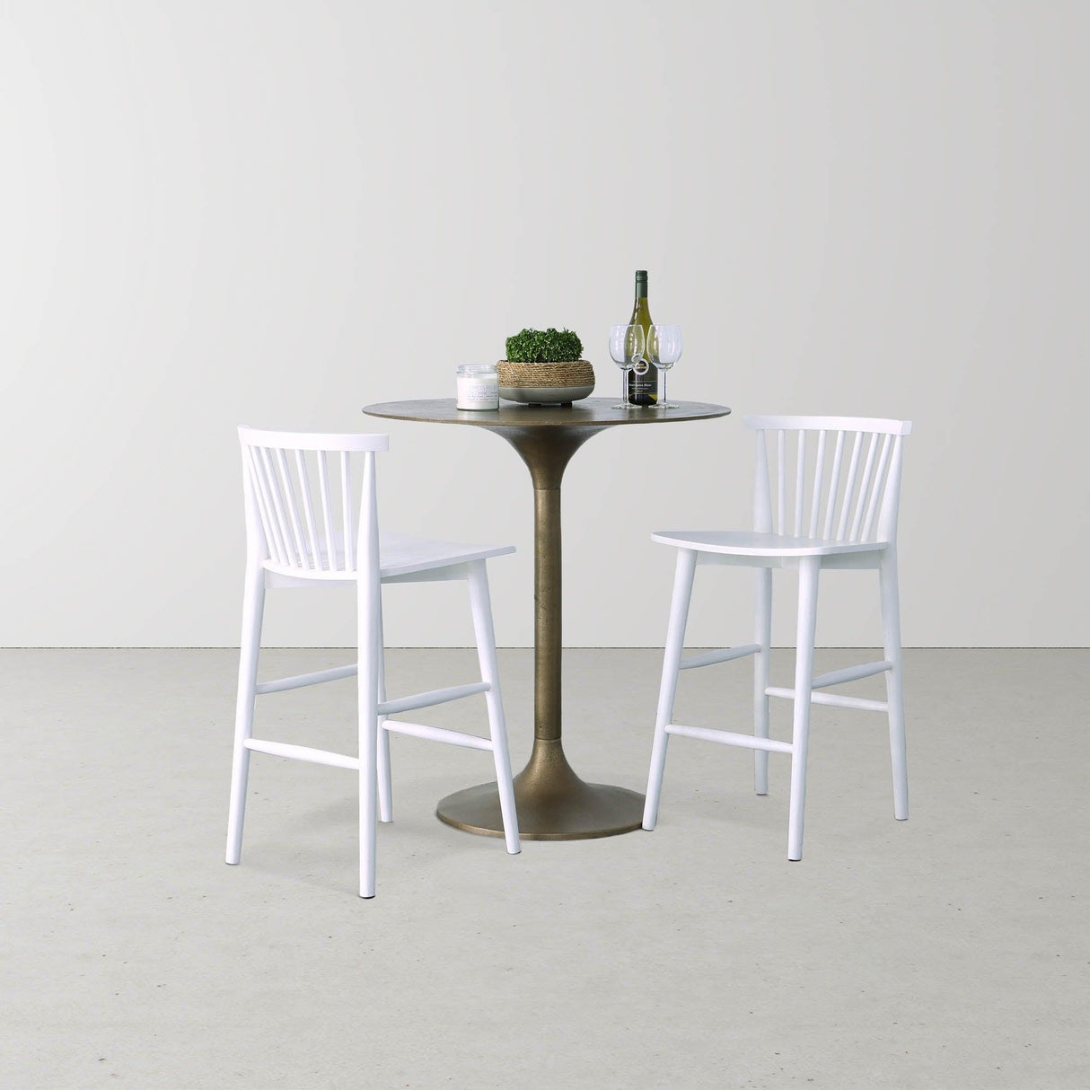 LH Home Nature Low Round Grass and Concrete Pot