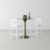 LH Home Nature Low Round Grass and Concrete Pot