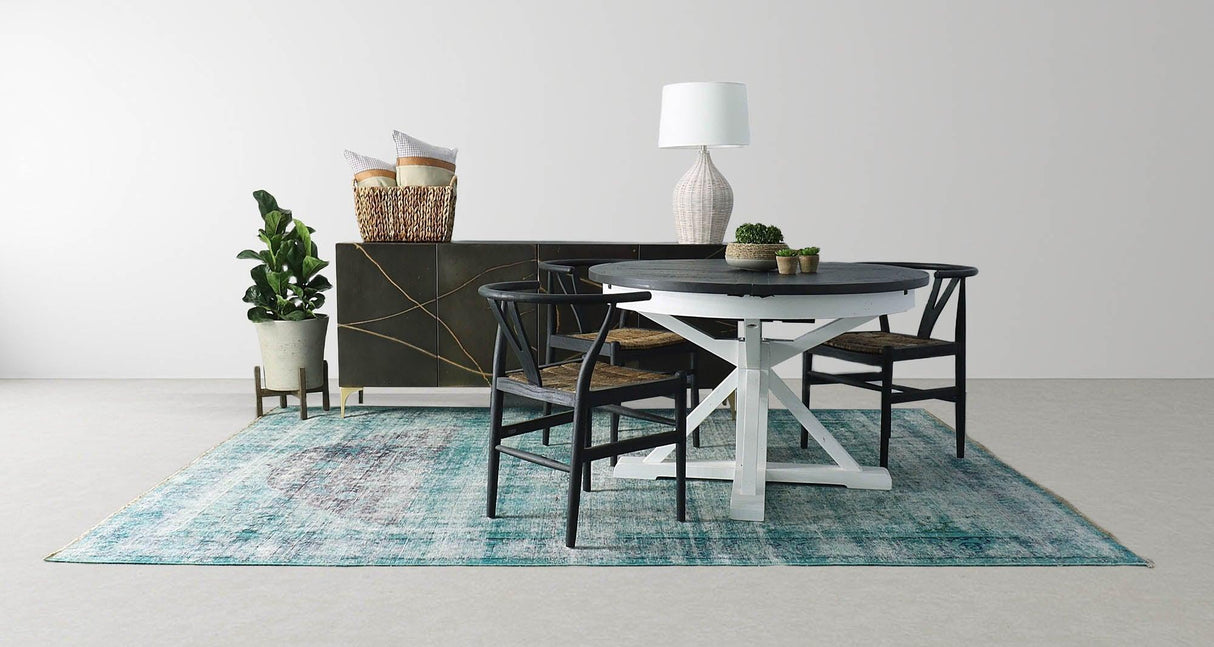 LH Home Nature Low Round Grass and Concrete Pot