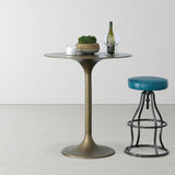 LH Home Nature Low Round Grass and Concrete Pot