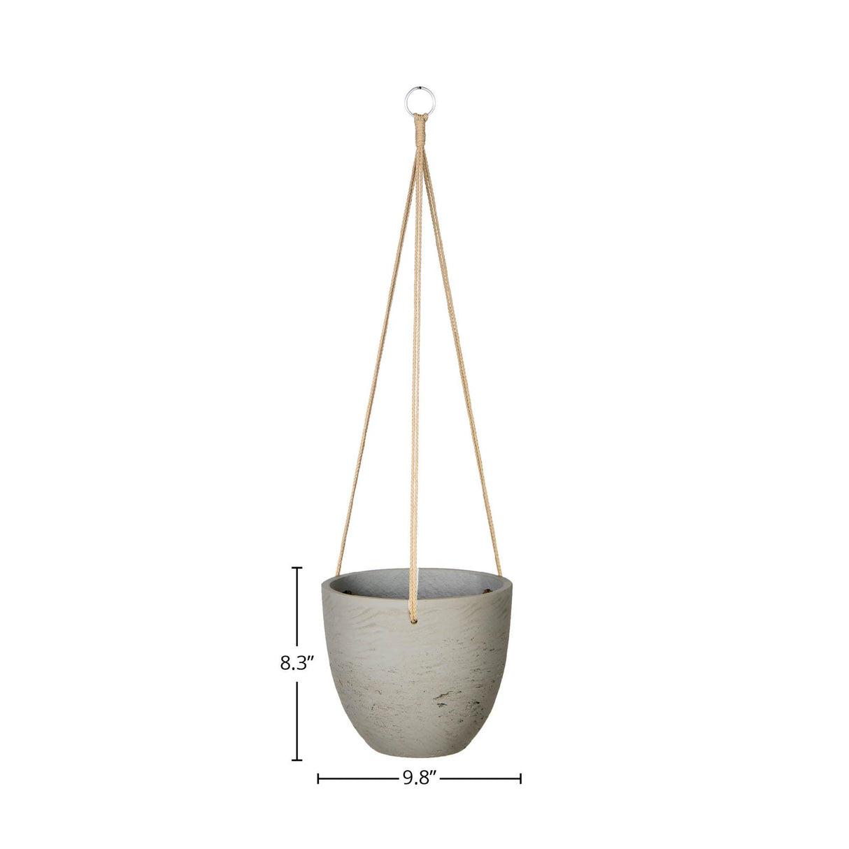 LH Home Classic Medium Hanging Pot - Cement Grey