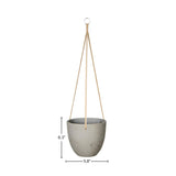 LH Home Classic Medium Hanging Pot - Cement Grey