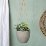 LH Home Classic Small Hanging Pot - Cement Grey