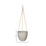 LH Home Classic Small Hanging Pot - Cement Grey