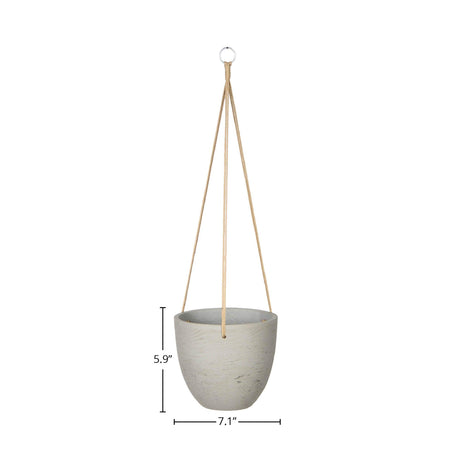 LH Home Classic Small Hanging Pot - Cement Grey