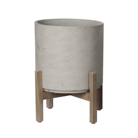 LH Home Patio Round Medium Standing Pot - Cement Grey