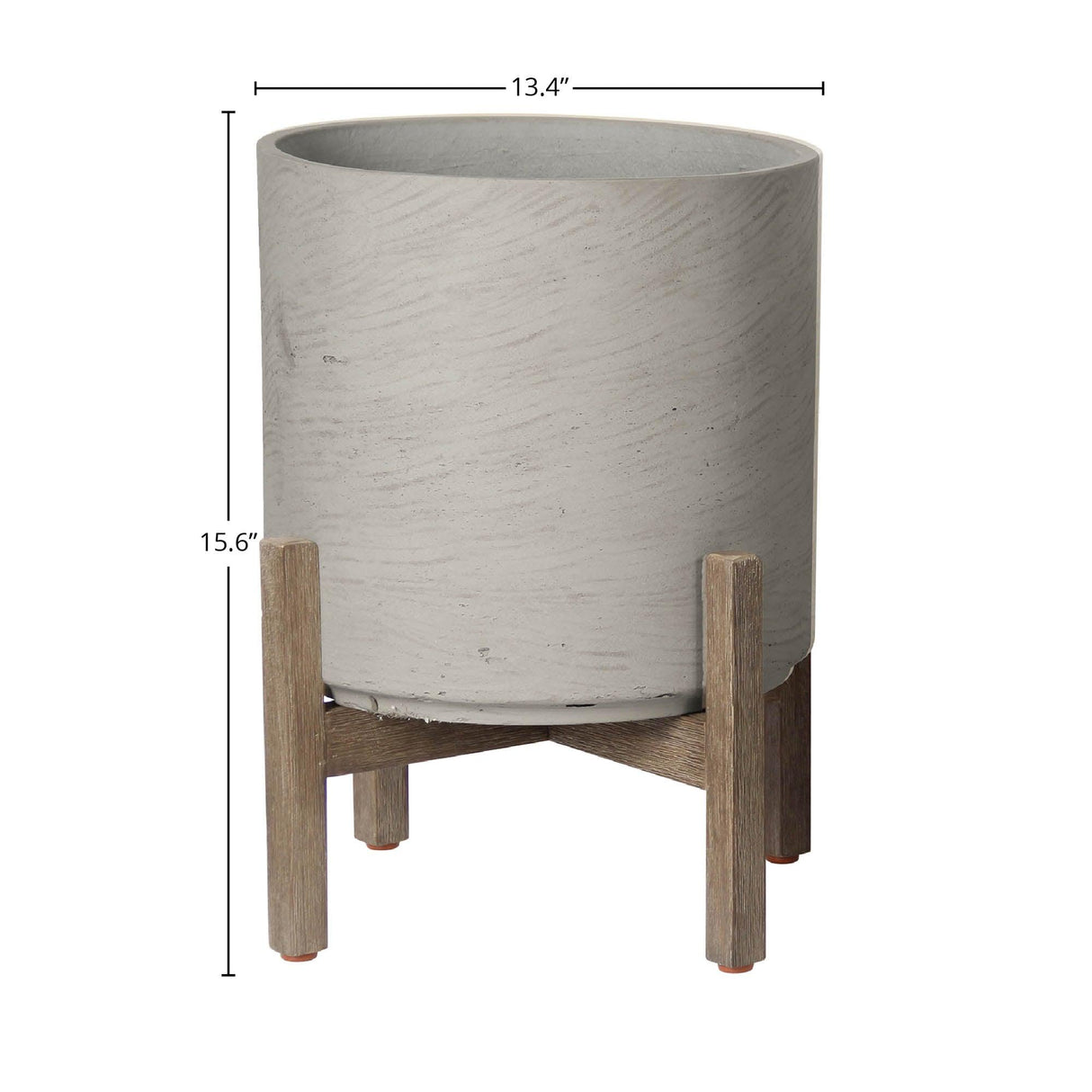 LH Home Patio Round Medium Standing Pot - Cement Grey