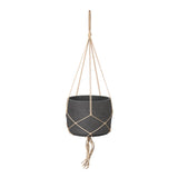 LH Home Craft Hanging Pot With Netting - Charcoal Grey