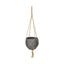 LH Home Craft Small Hanging Pot With Netting - Charcoal Grey