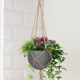 LH Home Craft Small Hanging Pot With Netting - Charcoal Grey