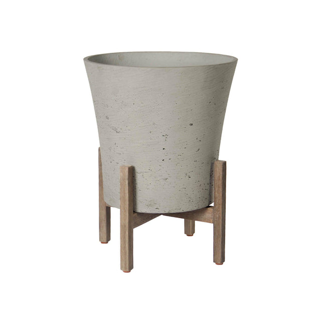 LH Home Patio Tapered Medium Standing Pot - Cement Grey
