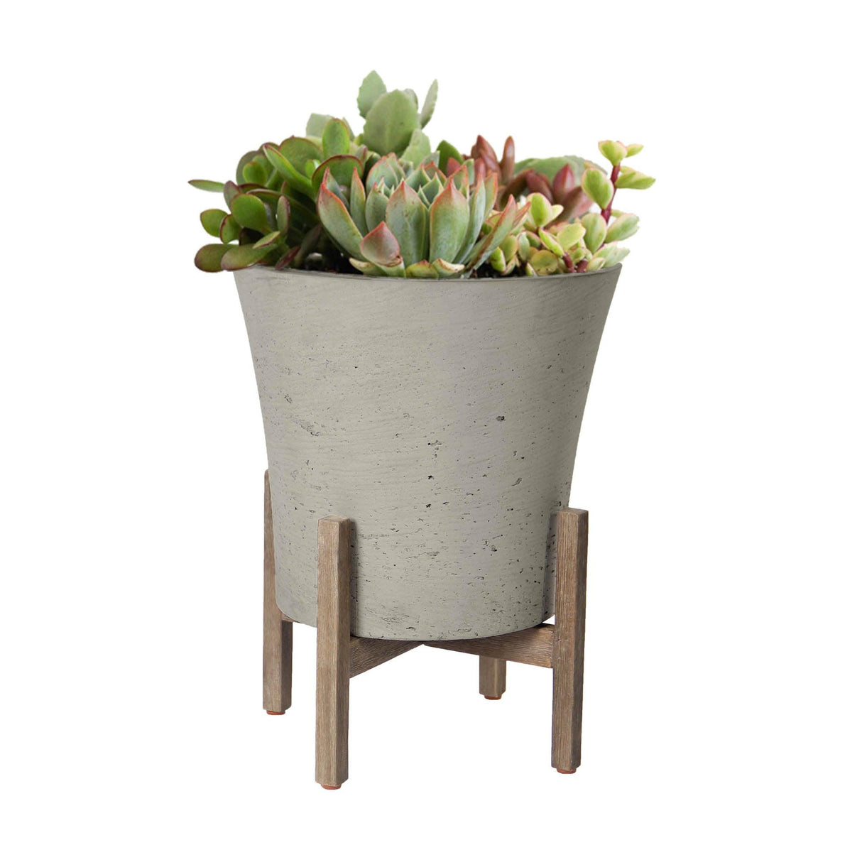 LH Home Patio Tapered Medium Standing Pot - Cement Grey