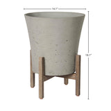 LH Home Patio Tapered Medium Standing Pot - Cement Grey