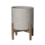 LH Home Patio Round Large Standing Pot - Cement Grey