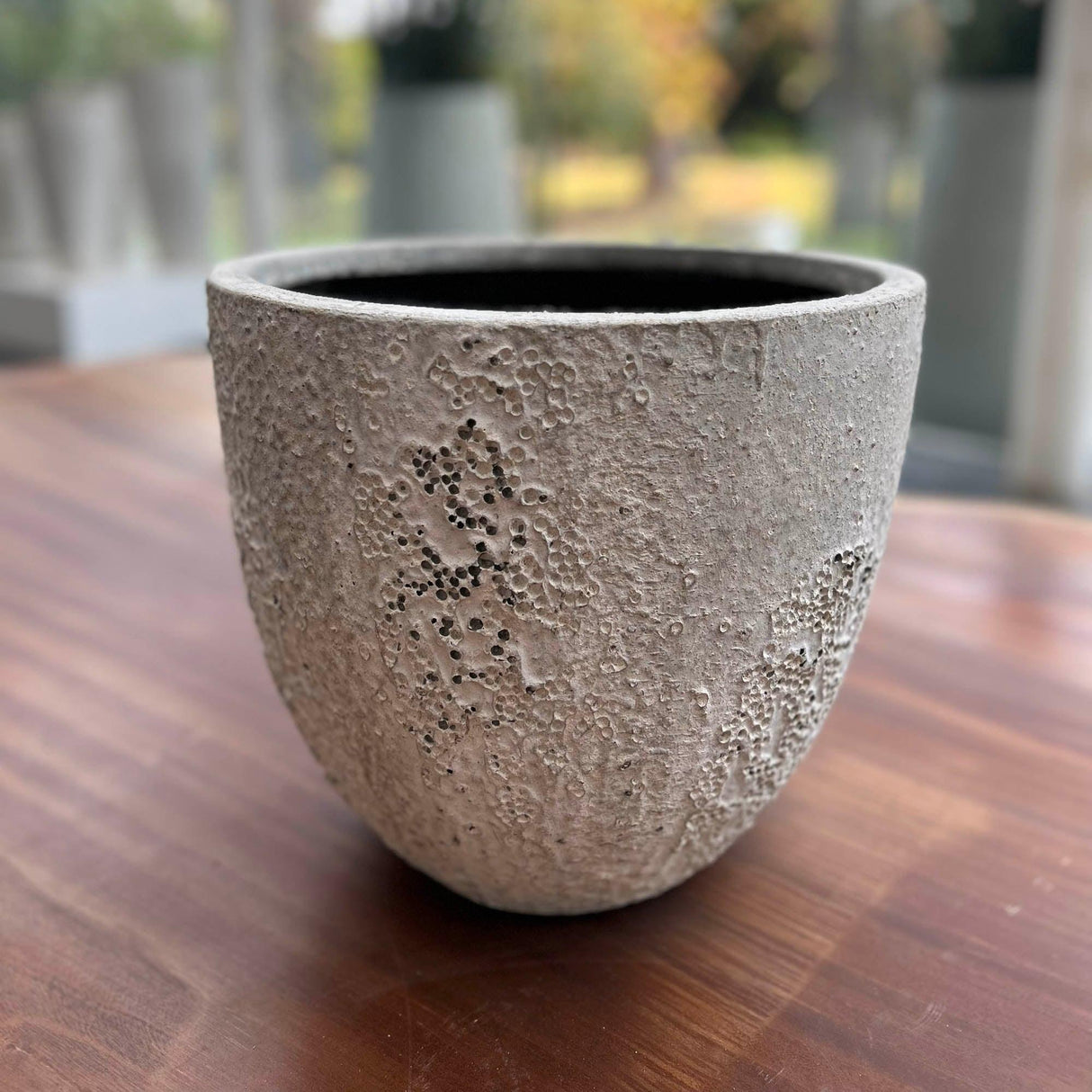 LH Home Uxmal Small Pot - Antique White