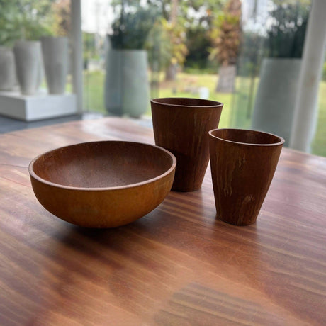 LH Home Rustic Tapered Bowl - Corten