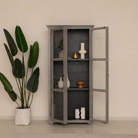 LH Home Bamboo Indoor Basket Pot White Wash