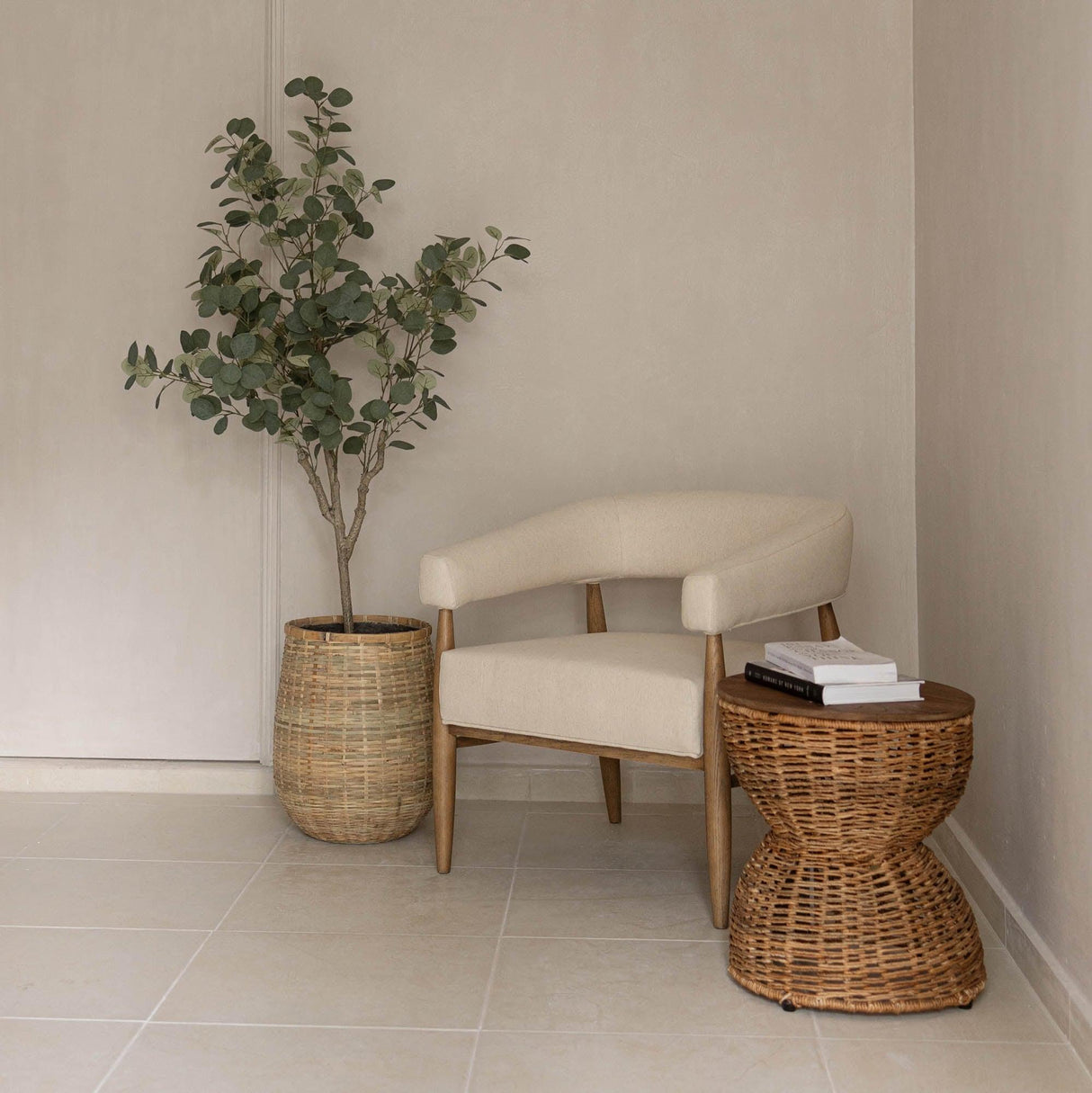 LH Home Bamboo Indoor Basket Pot - Natural