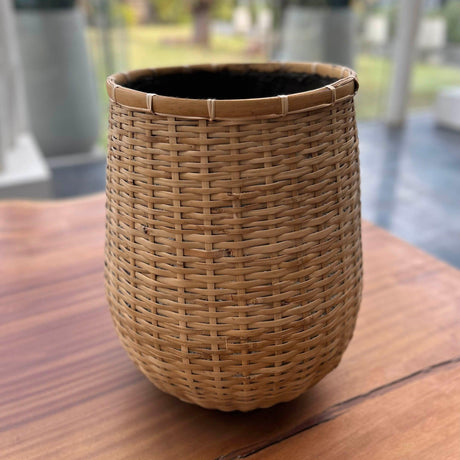 LH Home Bamboo Indoor Basket Pot - Natural