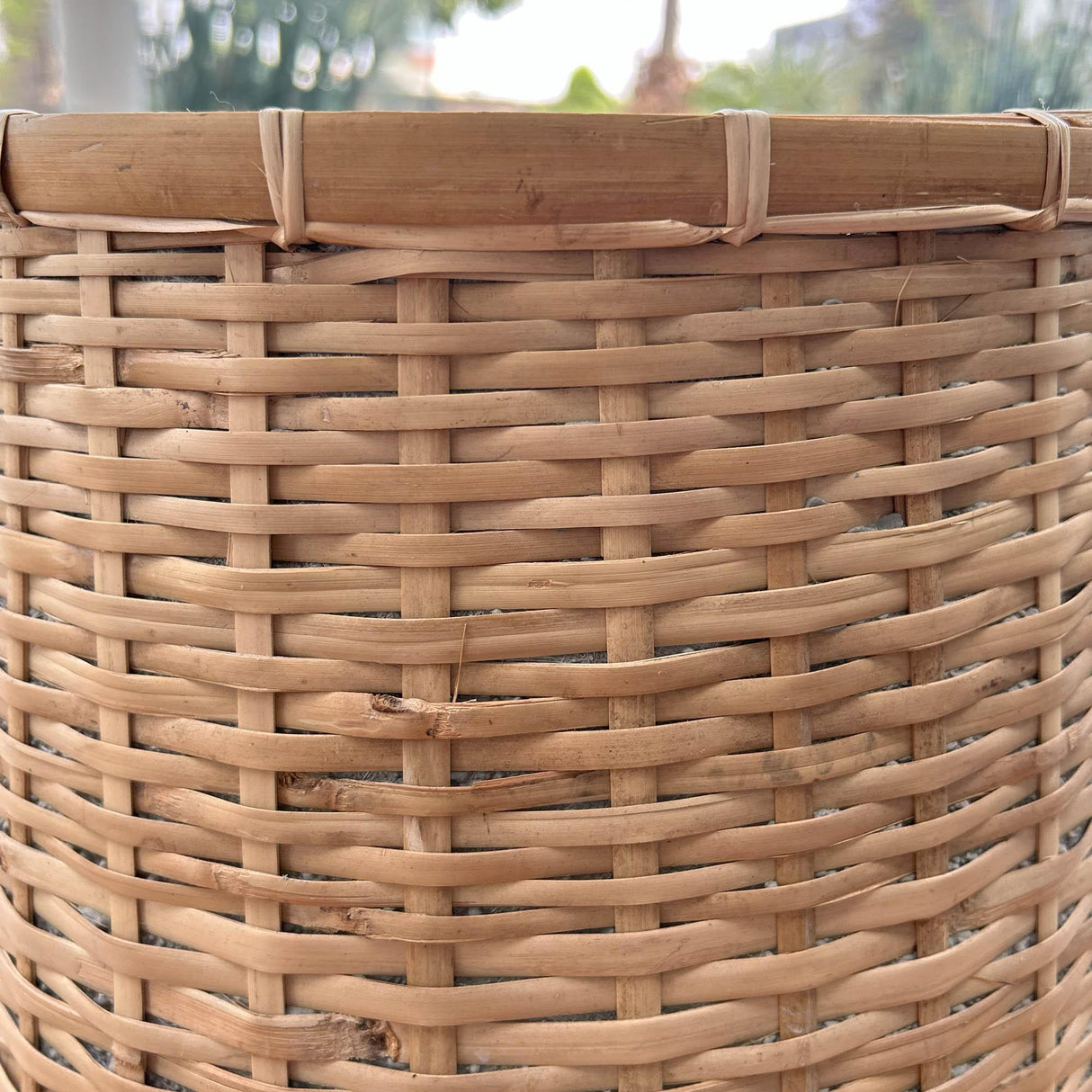 LH Home Bamboo Indoor Basket Pot - Natural