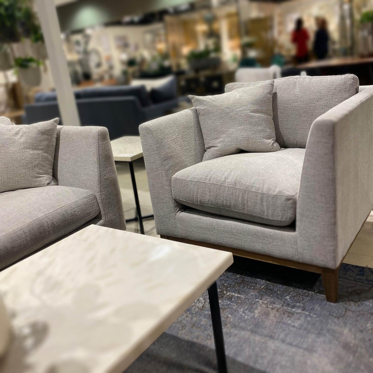 LH Home Harmony Club Chair - Woven Tweed Neutral