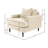 LH Home Martha Club Chair - Beach Alabaster