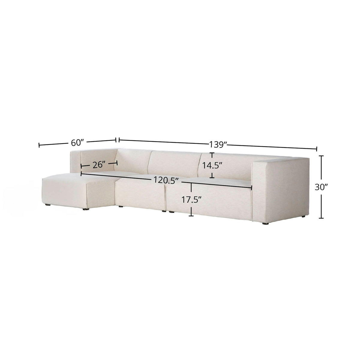 LH Home Premium Left Modular Sectional