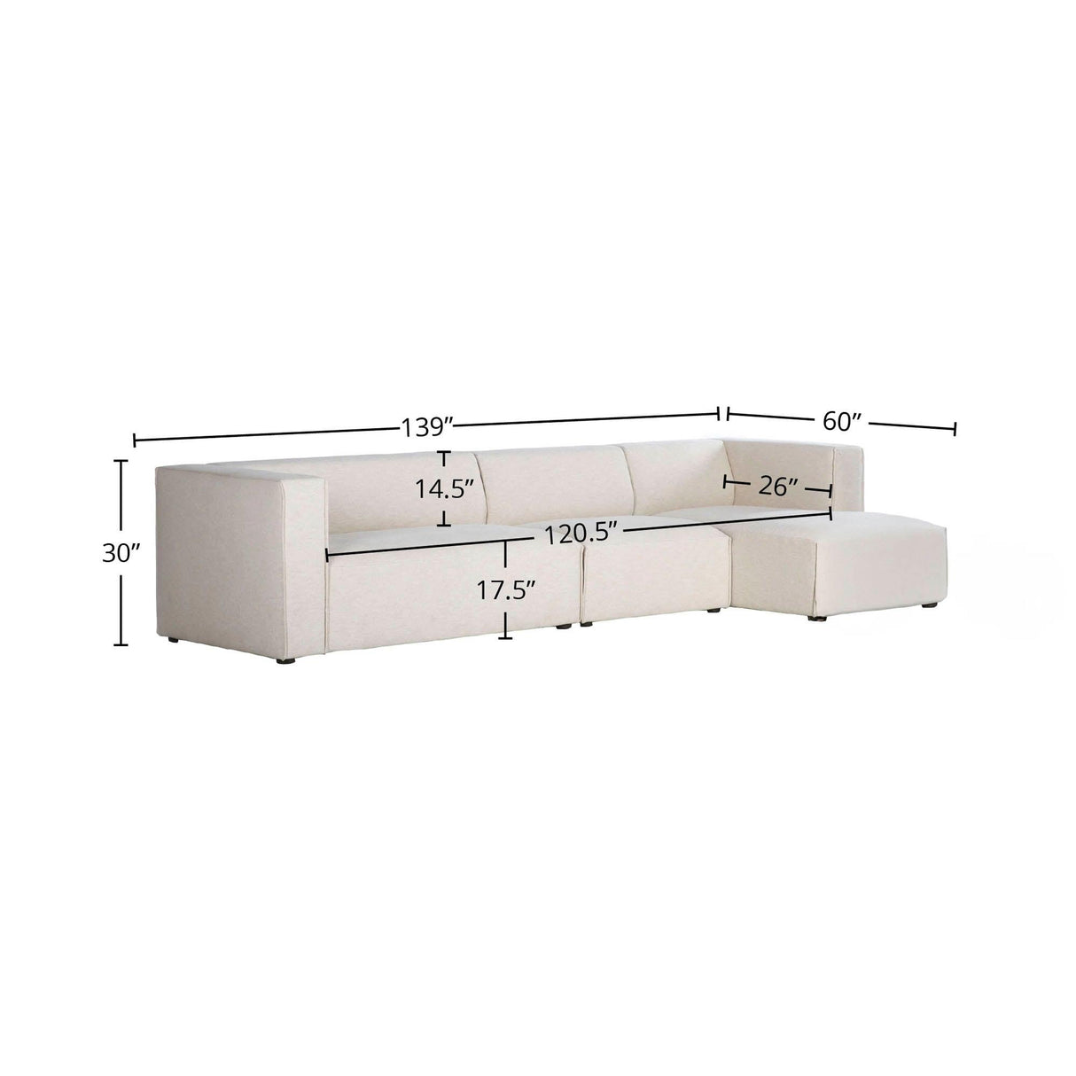 LH Home Premium Right Modular Sectional