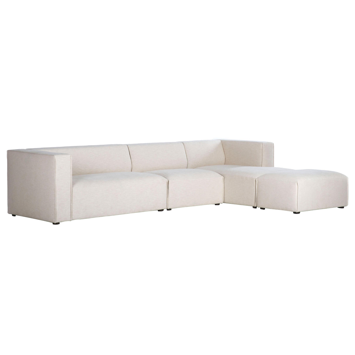 LH Home Premium Right Modular Sectional w/ Ottoman