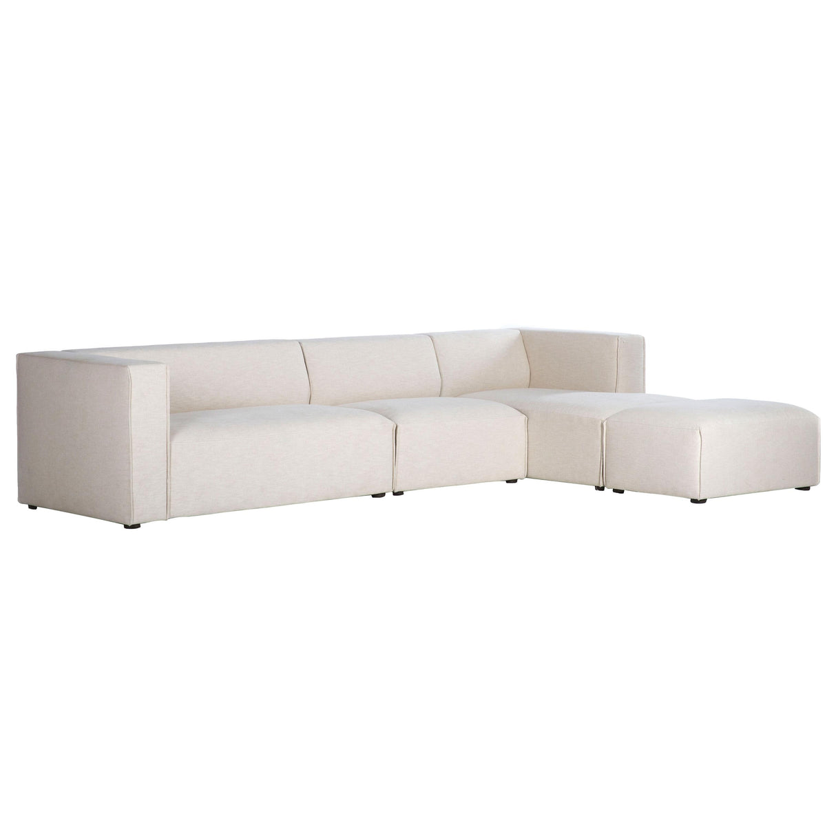 LH Home Premium Right Modular Sectional w/ Ottoman