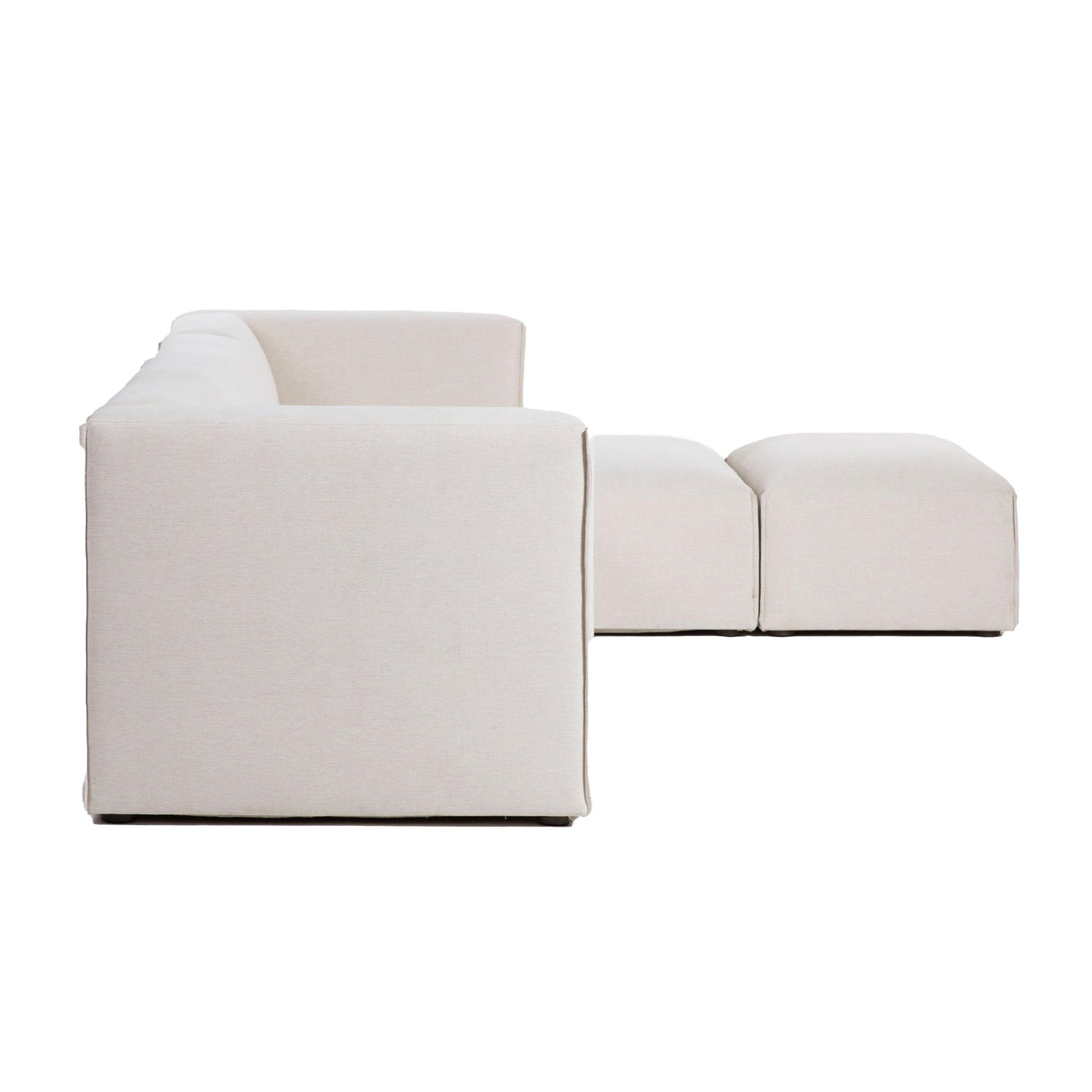 LH Home Premium Right Modular Sectional w/ Ottoman