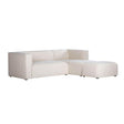 LH Home Premium Small Right Modular Sectional w/ Ottoman