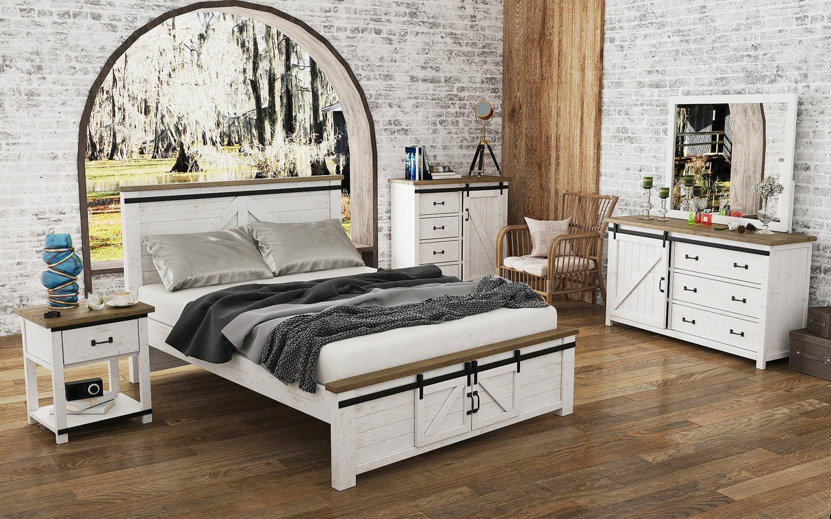 LH Home Provence 4 Drawer Chest With 1 Door