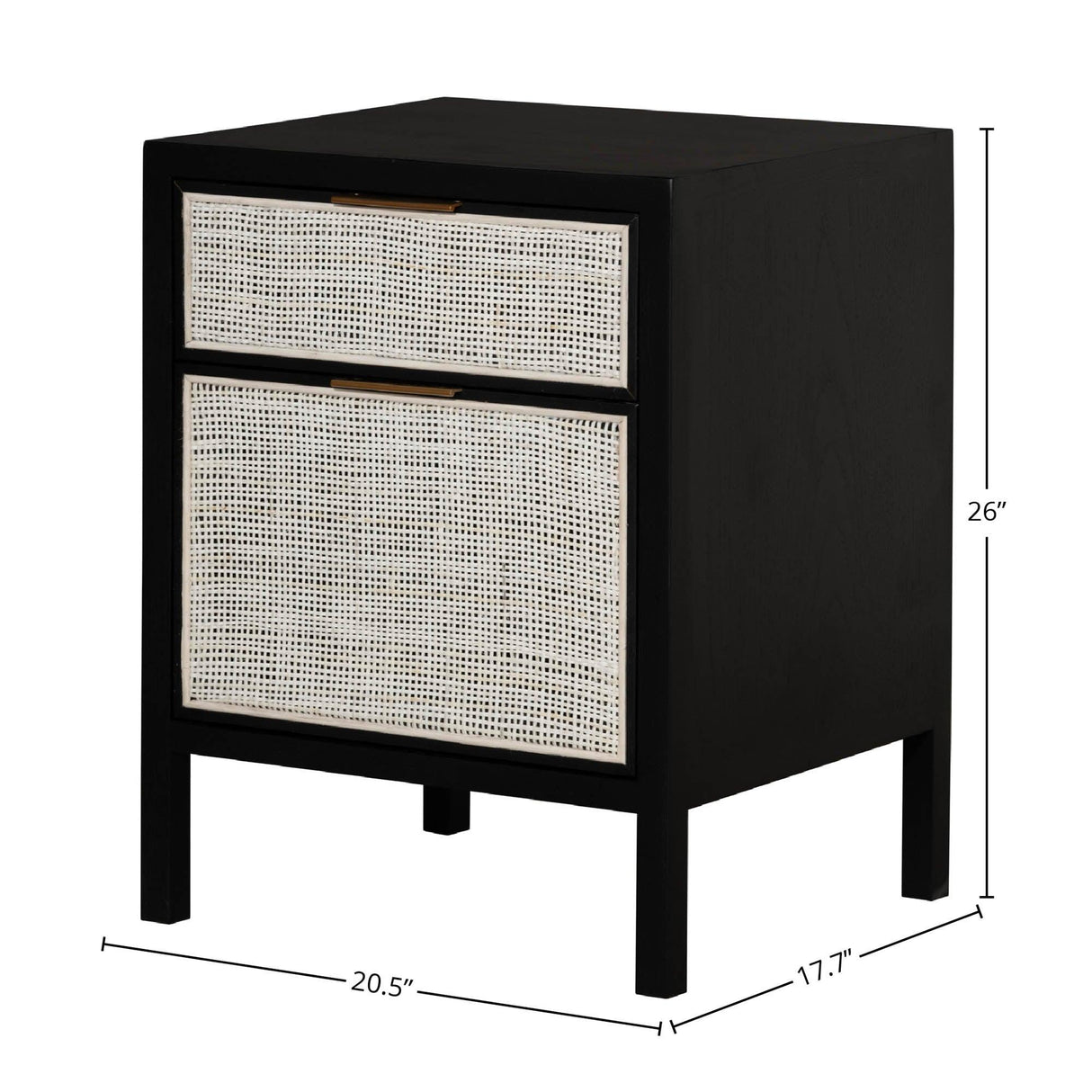 LH Home Rattan Filing Cabinet - Ebony