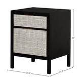 LH Home Rattan Filing Cabinet - Ebony