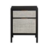 LH Home Rattan Filing Cabinet - Ebony