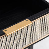 LH Home Rattan Filing Cabinet - Ebony