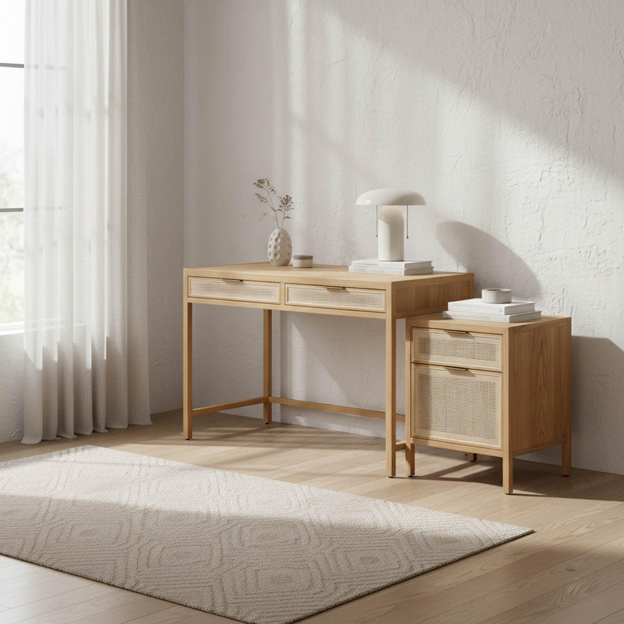 LH Home Rattan Filing Cabinet - Natural