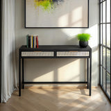 LH Home Rattan Desk - Ebony
