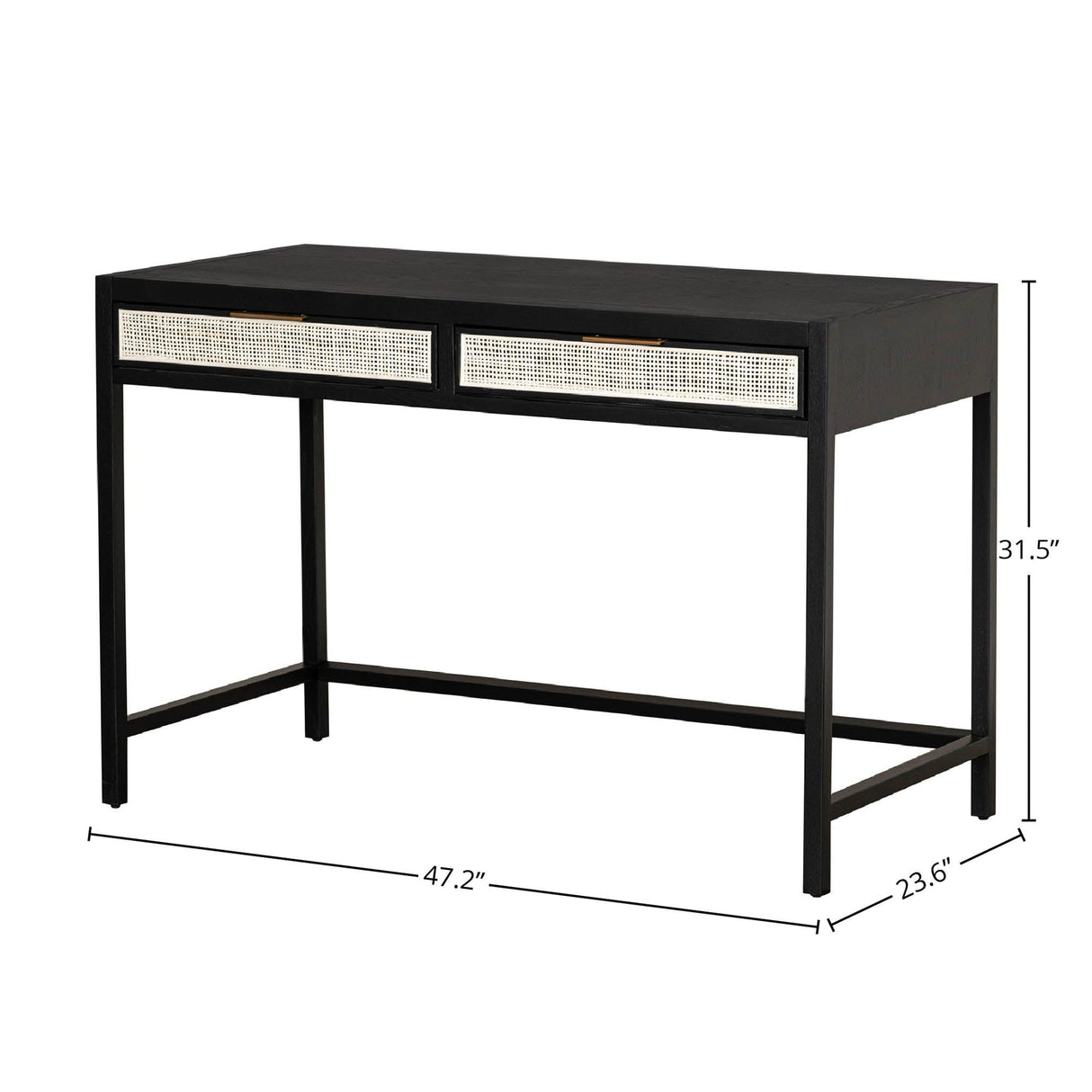 LH Home Rattan Desk - Ebony
