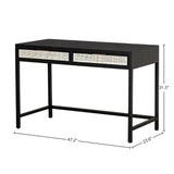 LH Home Rattan Desk - Ebony