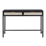 LH Home Rattan Desk - Ebony