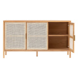 LH Home Rattan 3 Door Sideboard - Natural