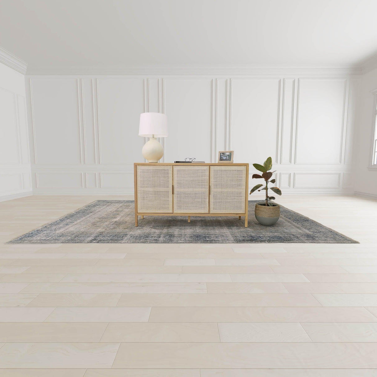 LH Home Rattan 3 Door Sideboard - Natural